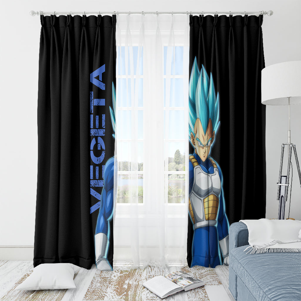 Vegeta Blue Dragon Ball Anime Window Curtain