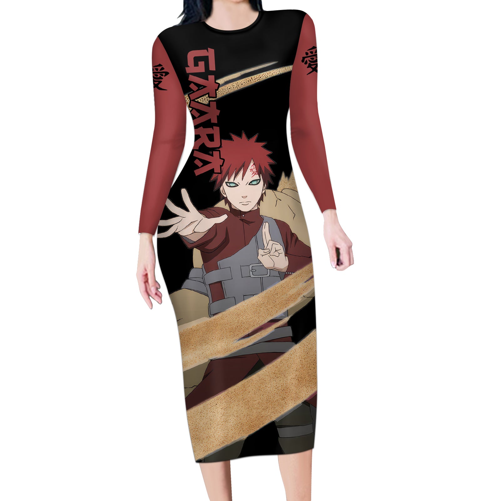 Gaara Long Sleeve Bodycon Dress