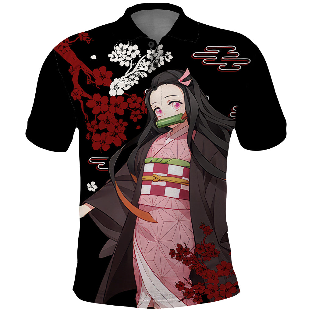 Nezuko Kamado Hoodie Demon Slayer Polo Shirt