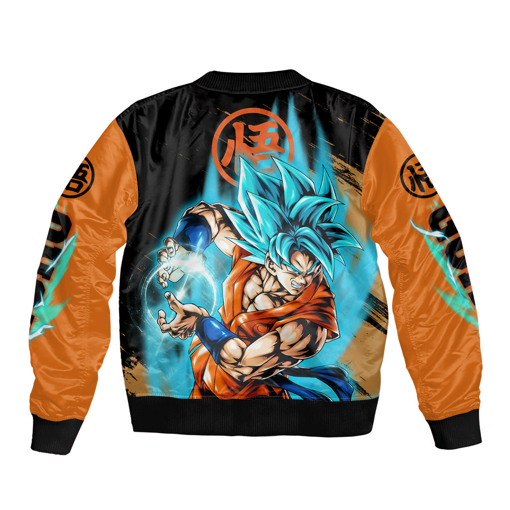 Goku Blue Anime - Dragon Ball Bomber Jacket