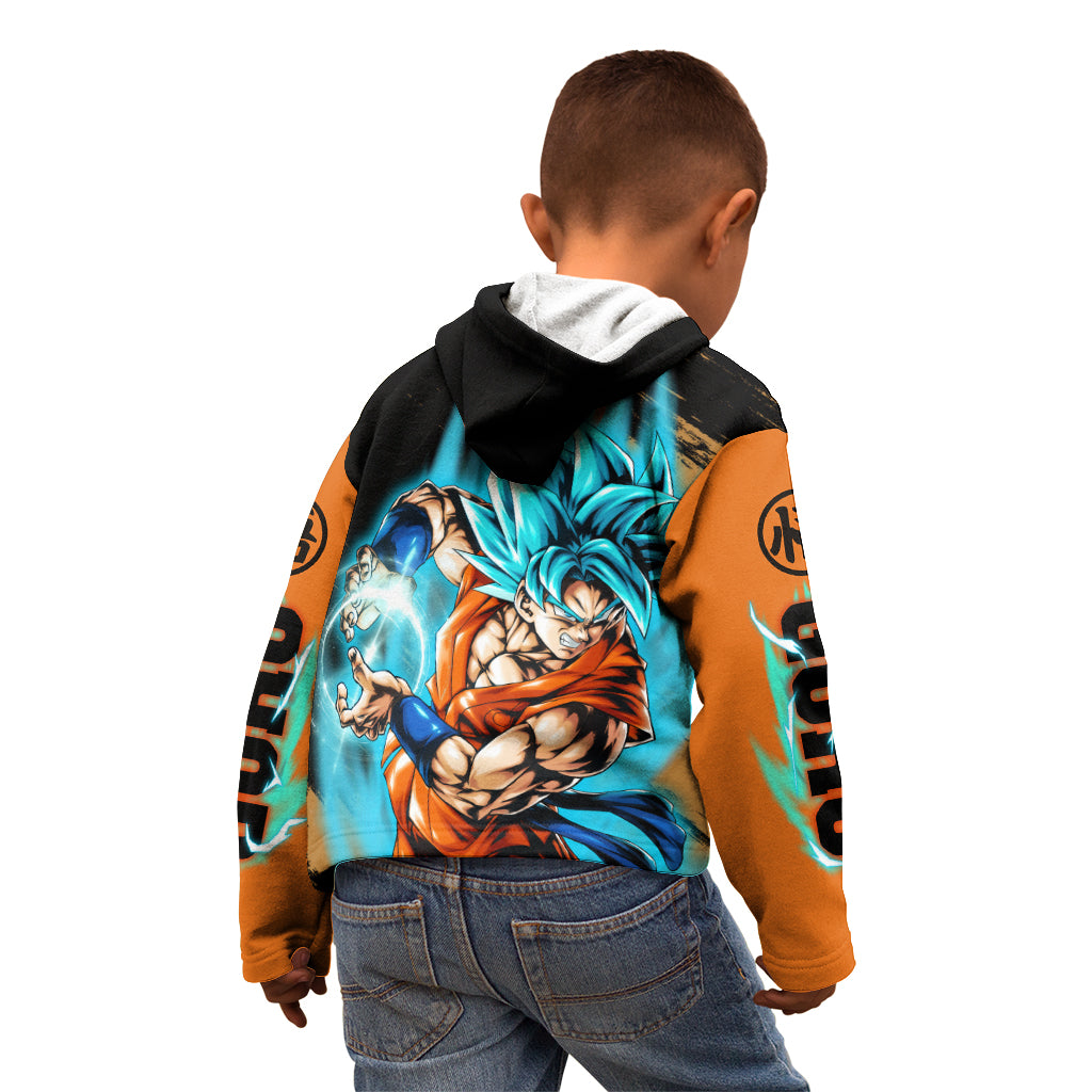 Goku Blue Anime - Dragon Ball Kid Hoodie