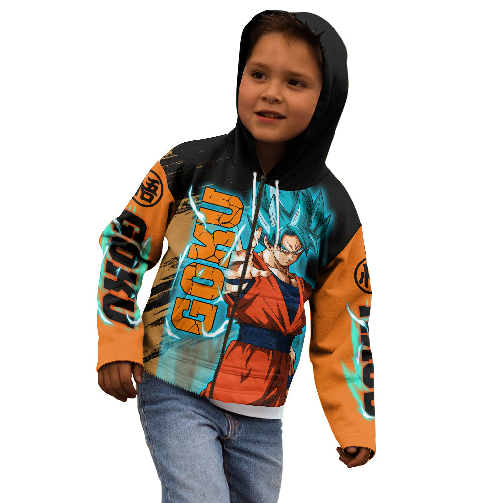 Goku Blue Anime - Dragon Ball Kid Hoodie