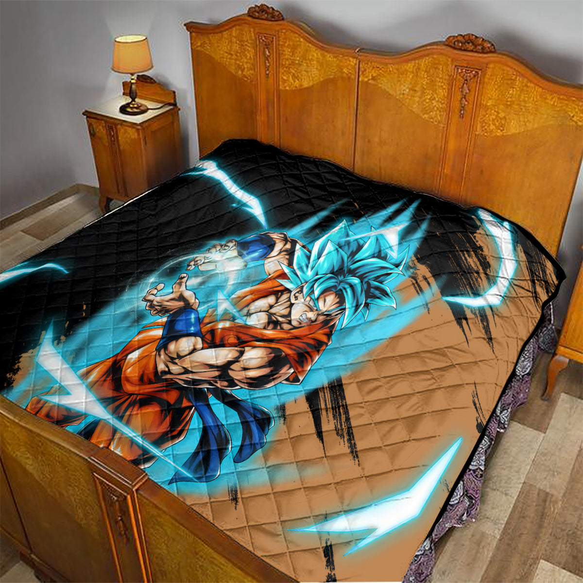 Goku Blue Anime - Dragon Ball Quilt