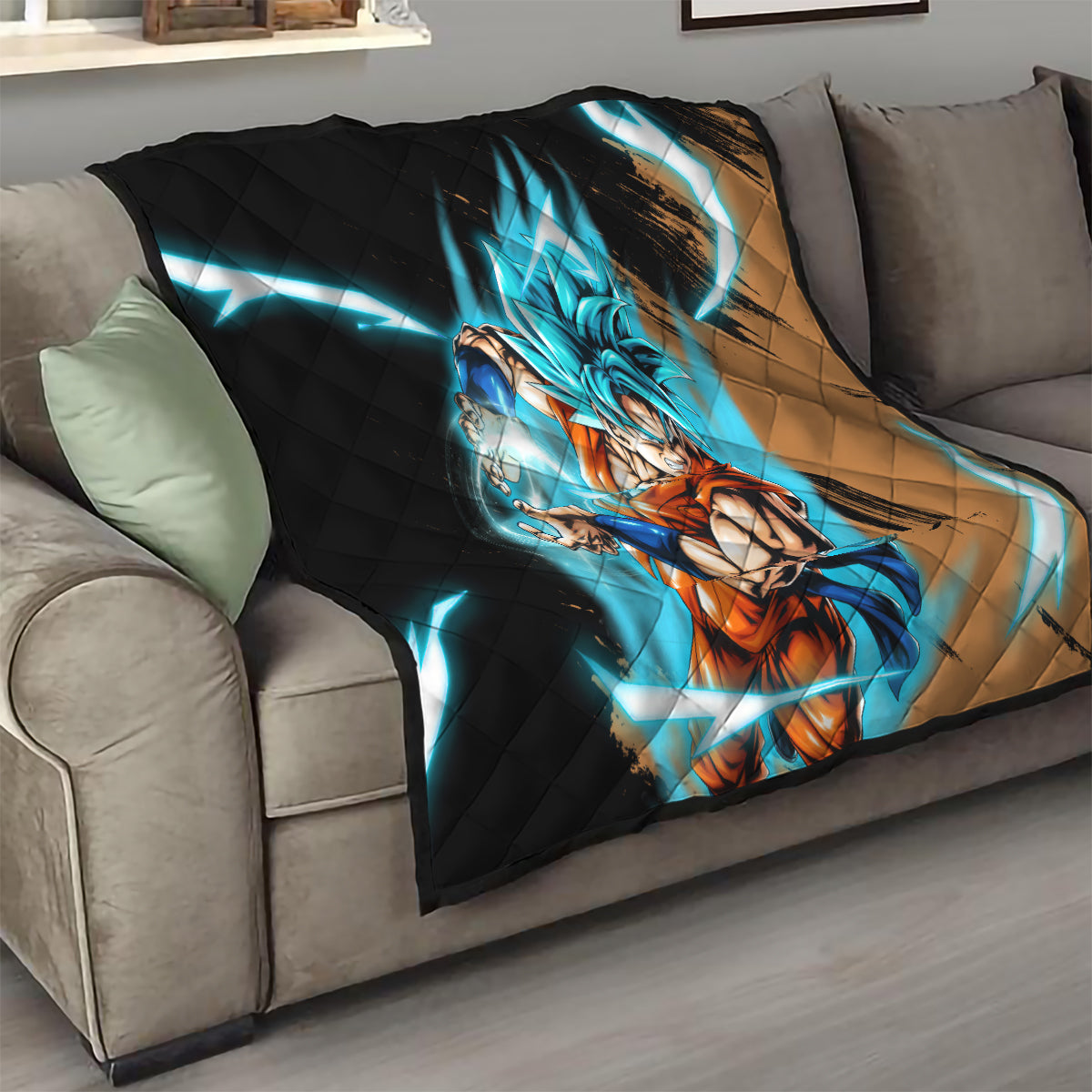 Goku Blue Anime - Dragon Ball Quilt