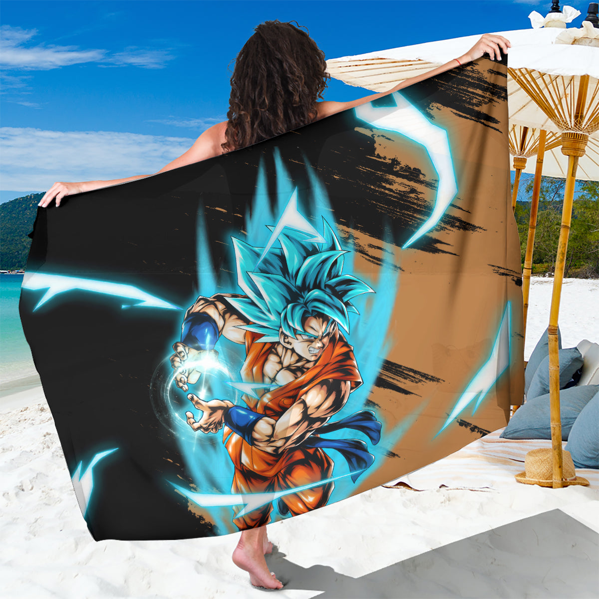 Goku Blue Anime - Dragon Ball Sarong