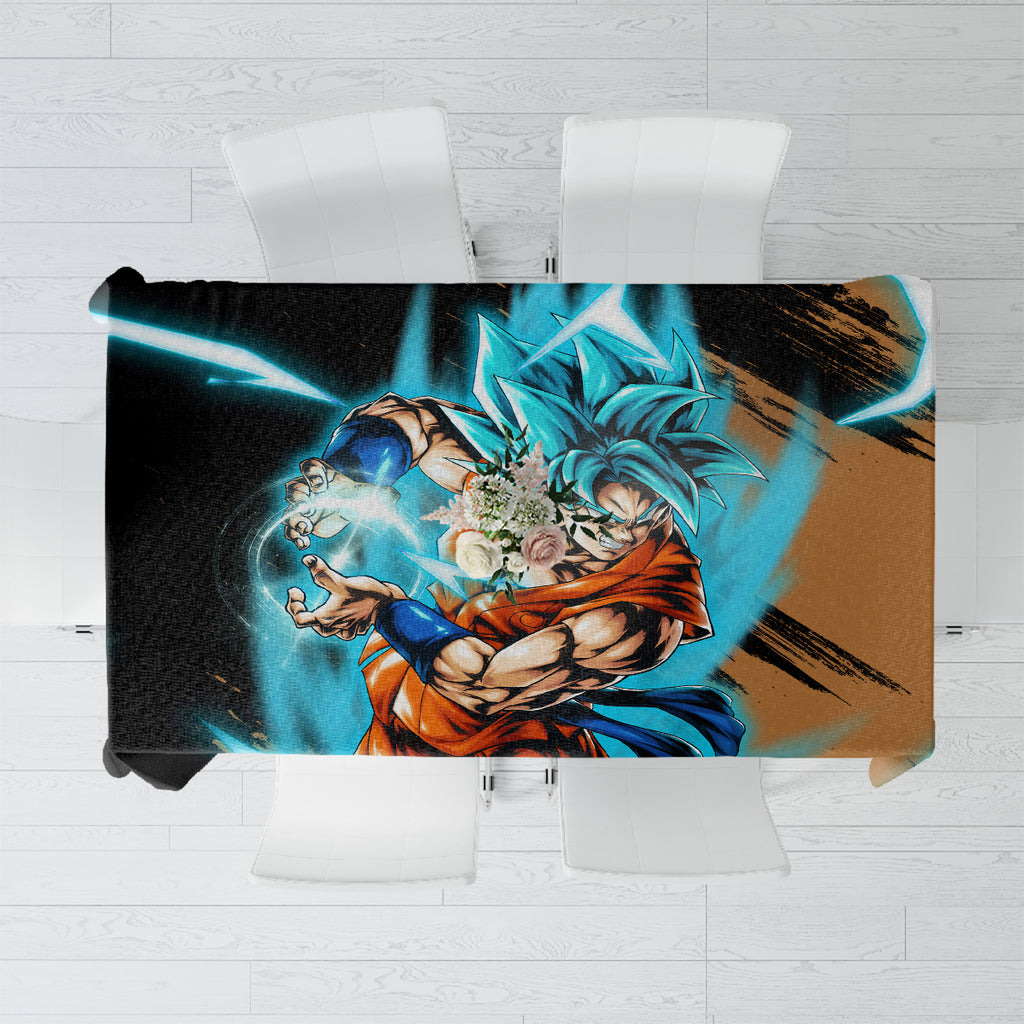Goku Blue Anime - Dragon Ball Tablecloth
