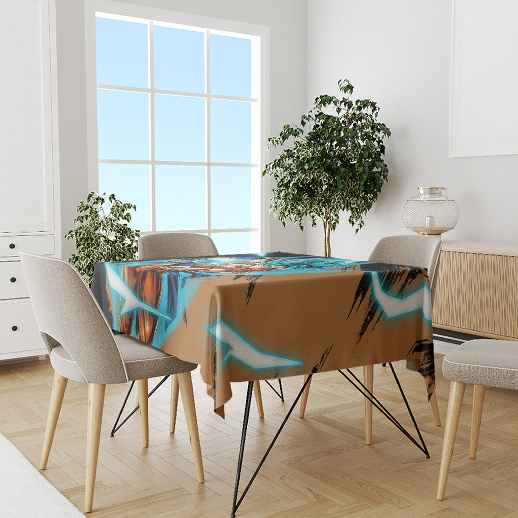 Goku Blue Anime - Dragon Ball Tablecloth