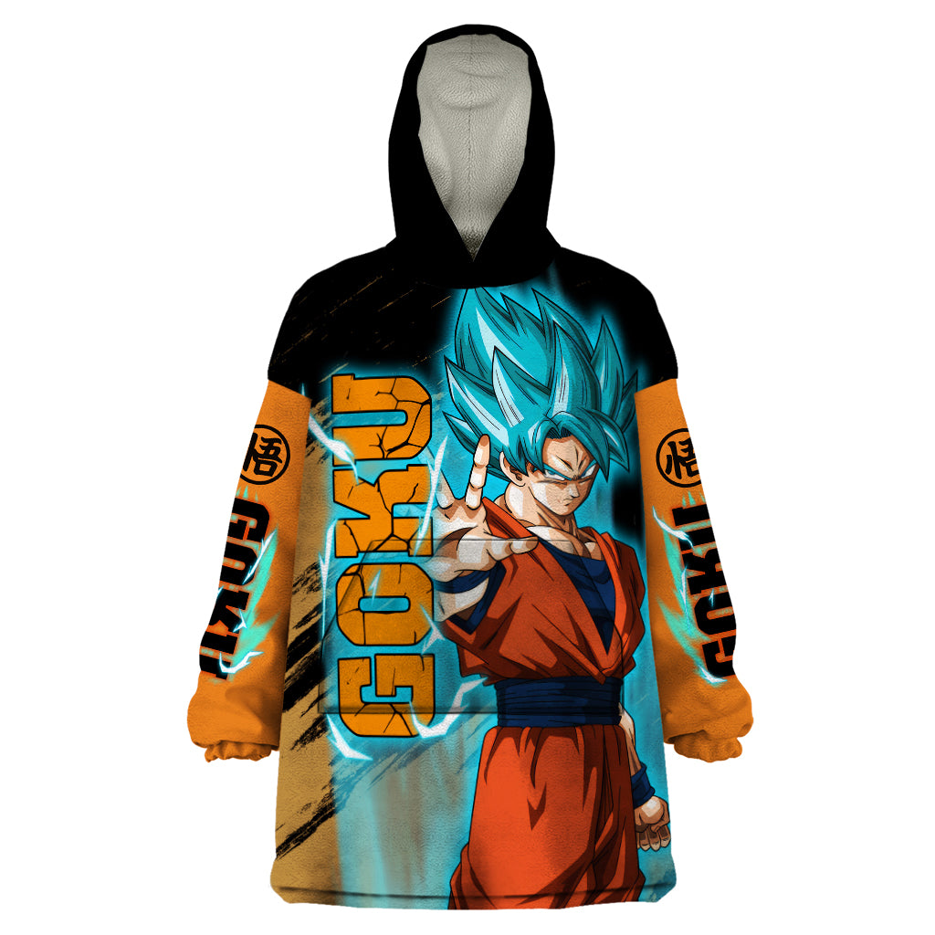 Goku Blue Anime - Dragon Ball Wearable Blanket Hoodie