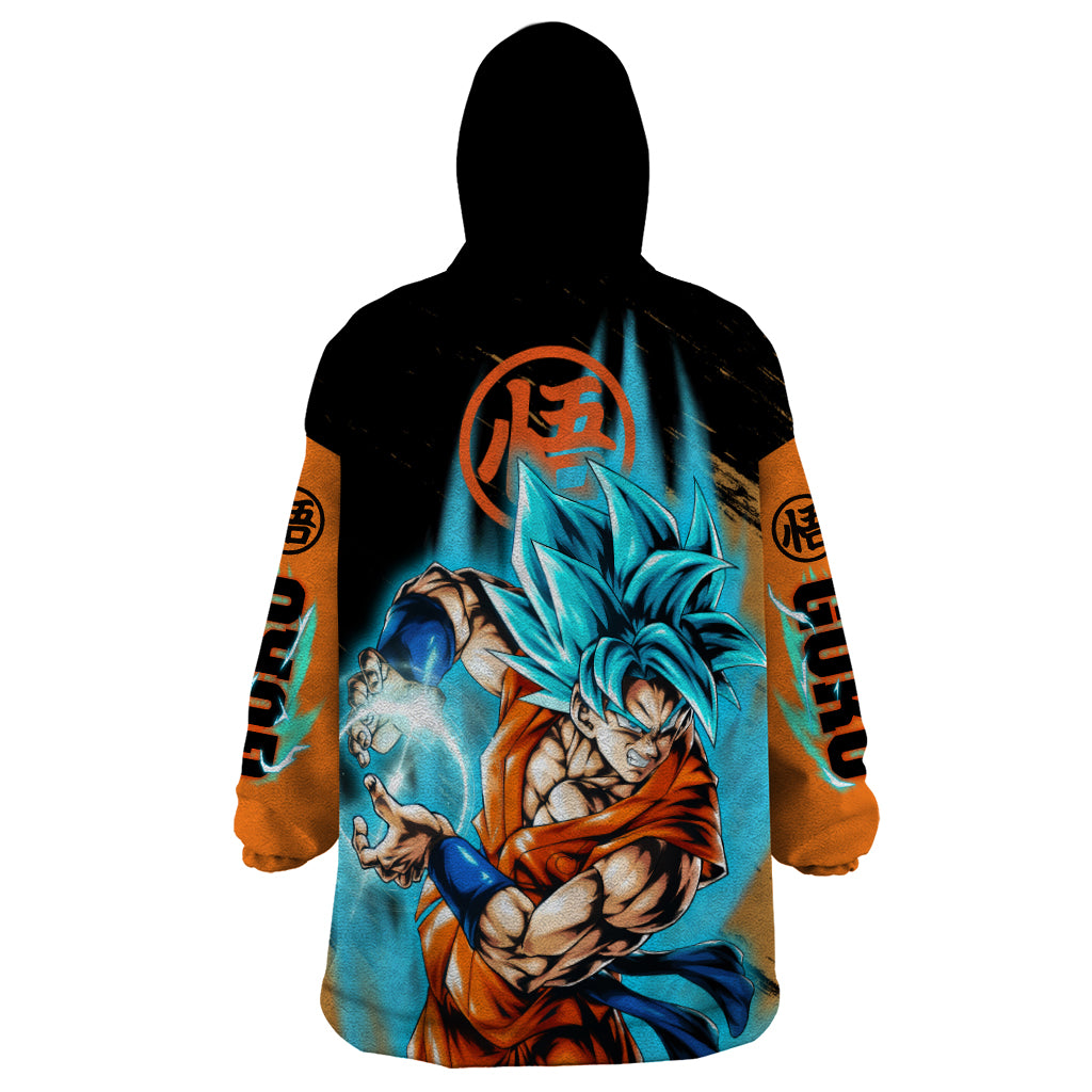 Goku Blue Anime - Dragon Ball Wearable Blanket Hoodie