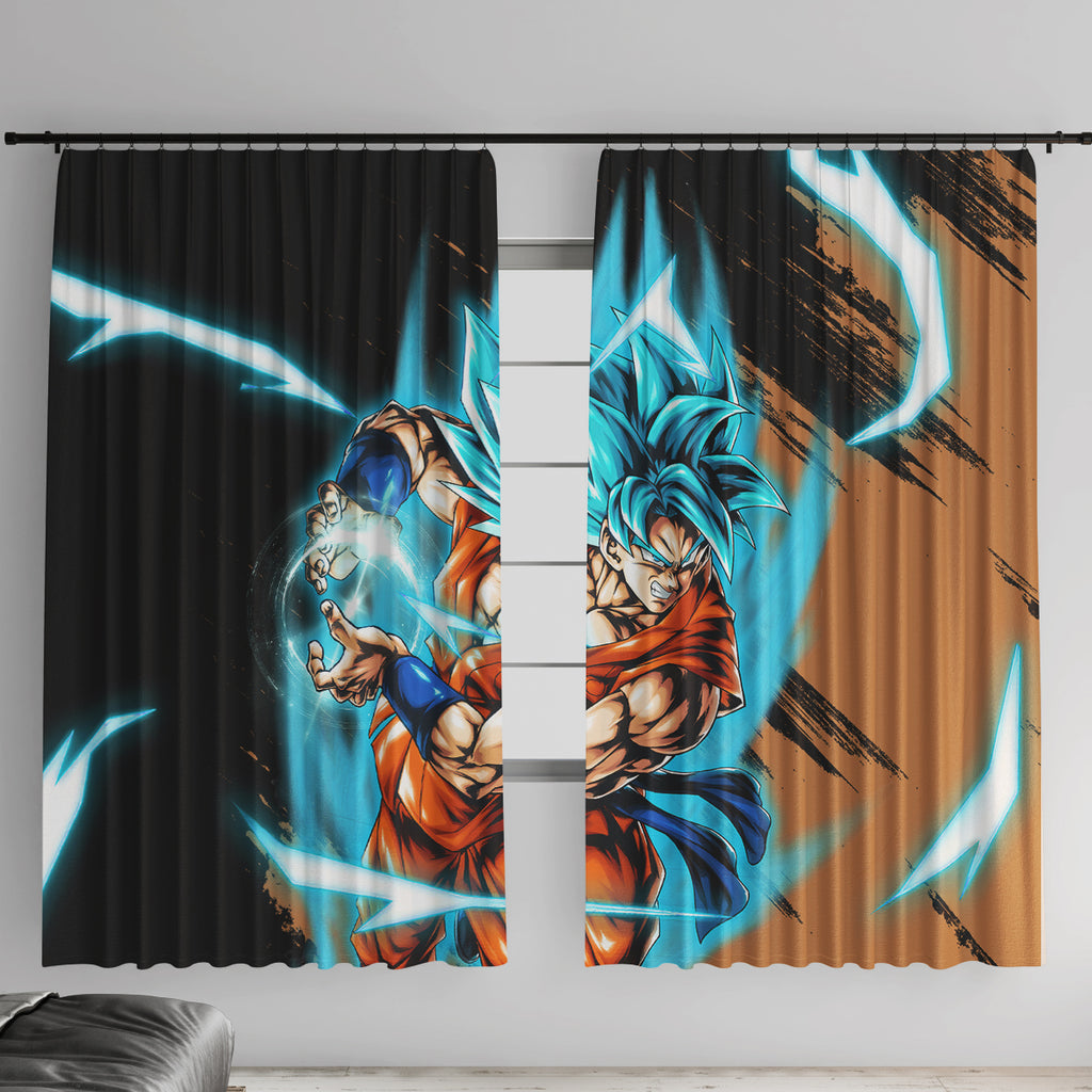 Goku Blue Anime - Dragon Ball Window Curtain