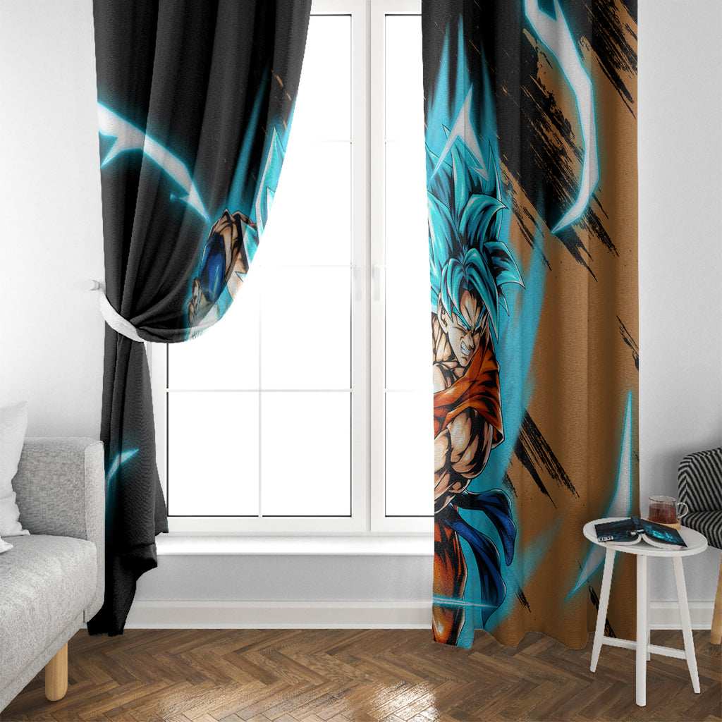 Goku Blue Anime - Dragon Ball Window Curtain