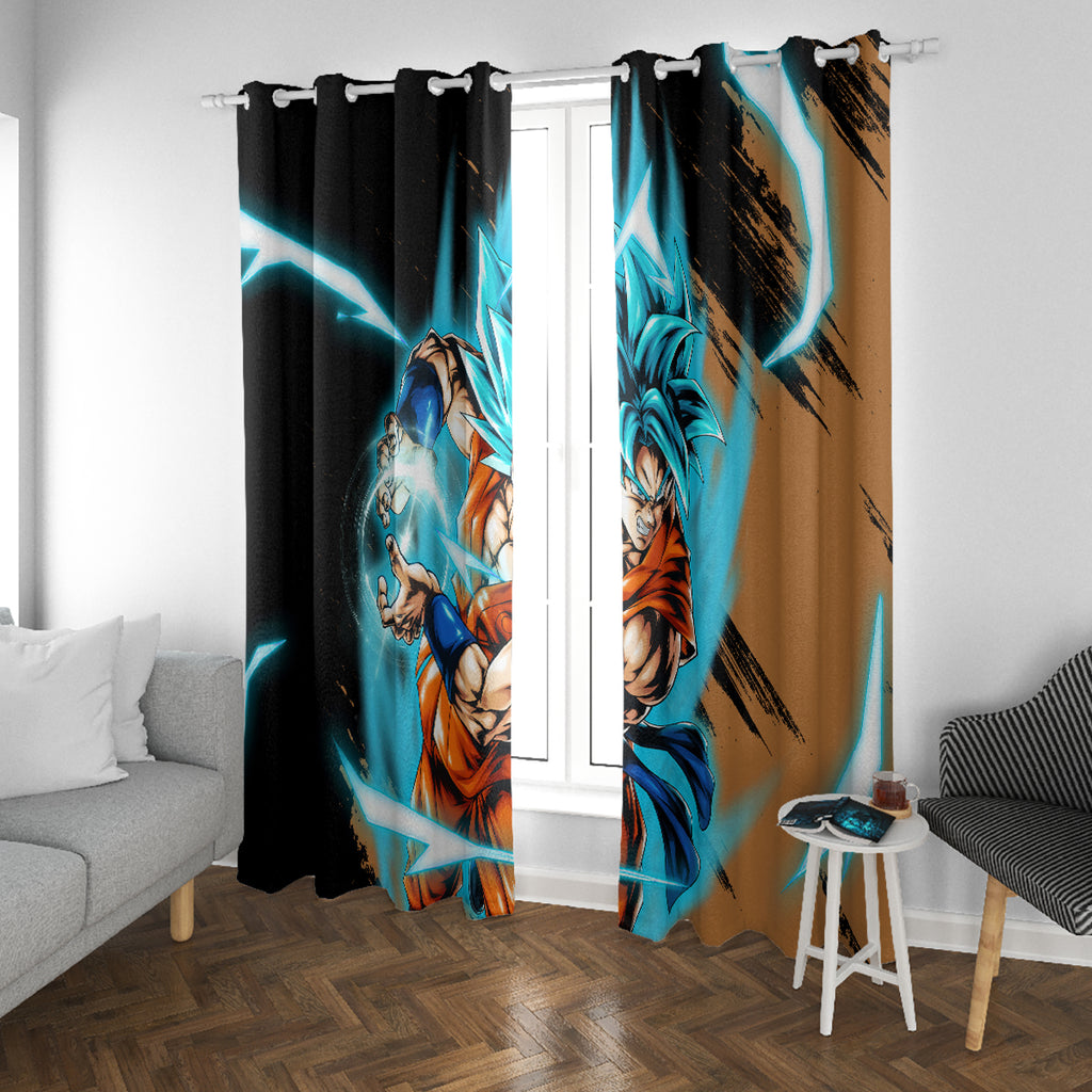 Goku Blue Anime - Dragon Ball Window Curtain