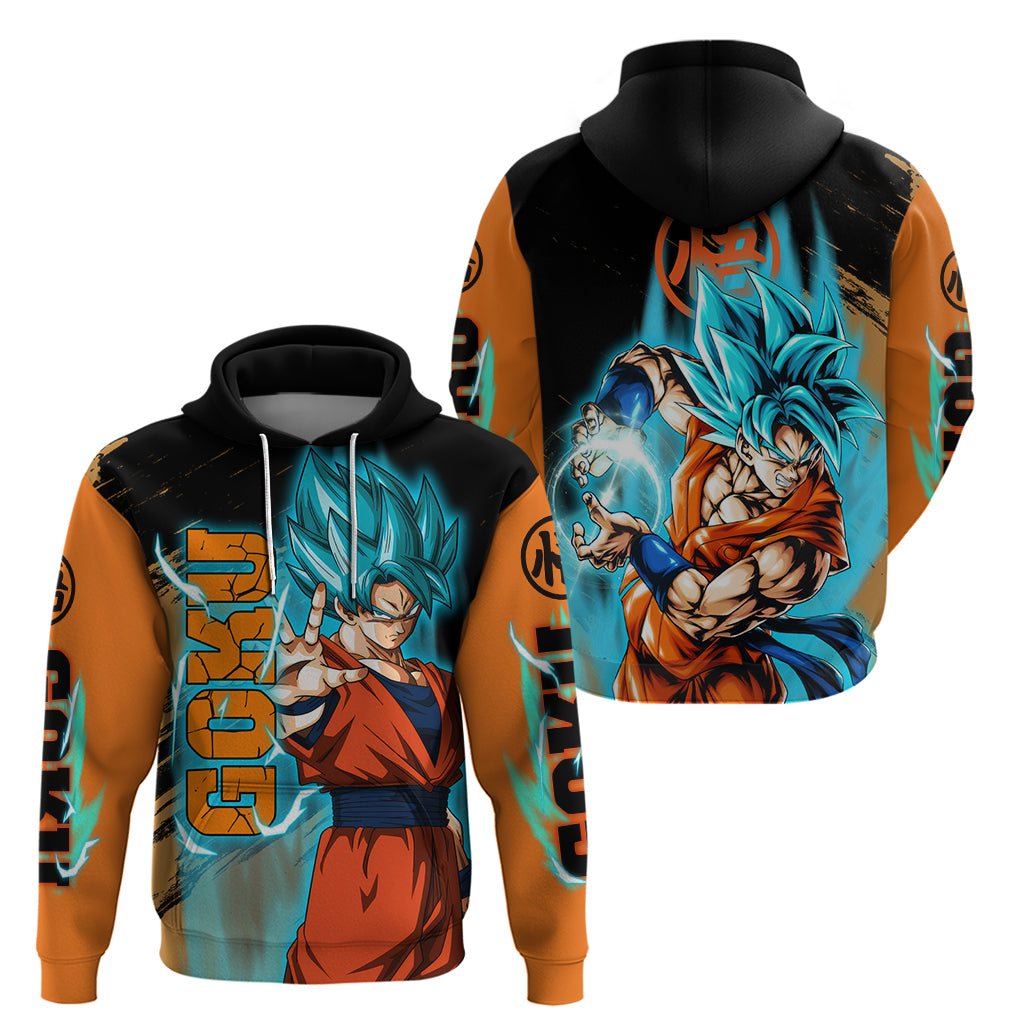 Goku Blue Anime - Dragon Ball Zip Hoodie
