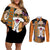 Master Roshi - Dragon Ball Couples Matching Off Shoulder Short Dress and Long Sleeve Button Shirt