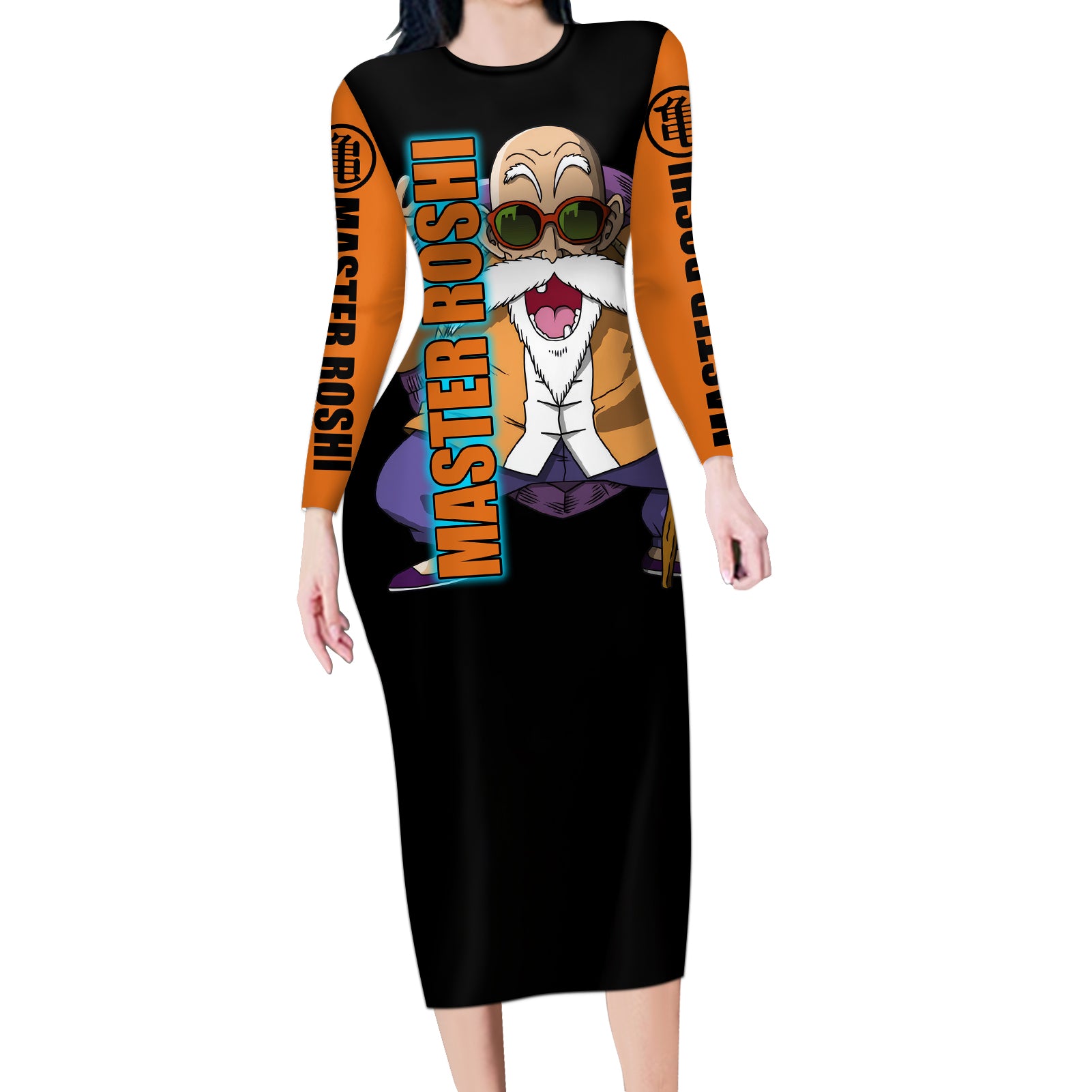 Master Roshi - Dragon Ball Long Sleeve Bodycon Dress