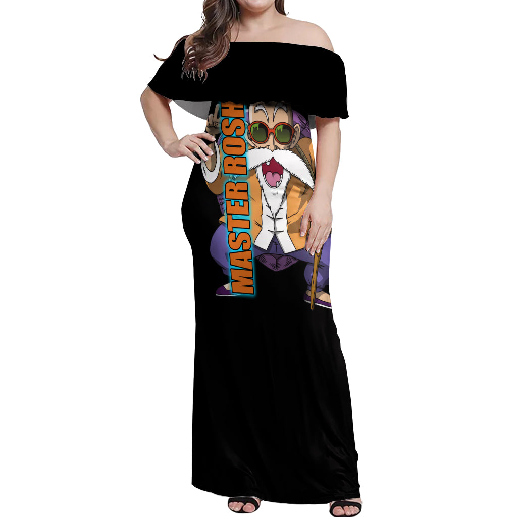 Master Roshi - Dragon Ball Off Shoulder Maxi Dress
