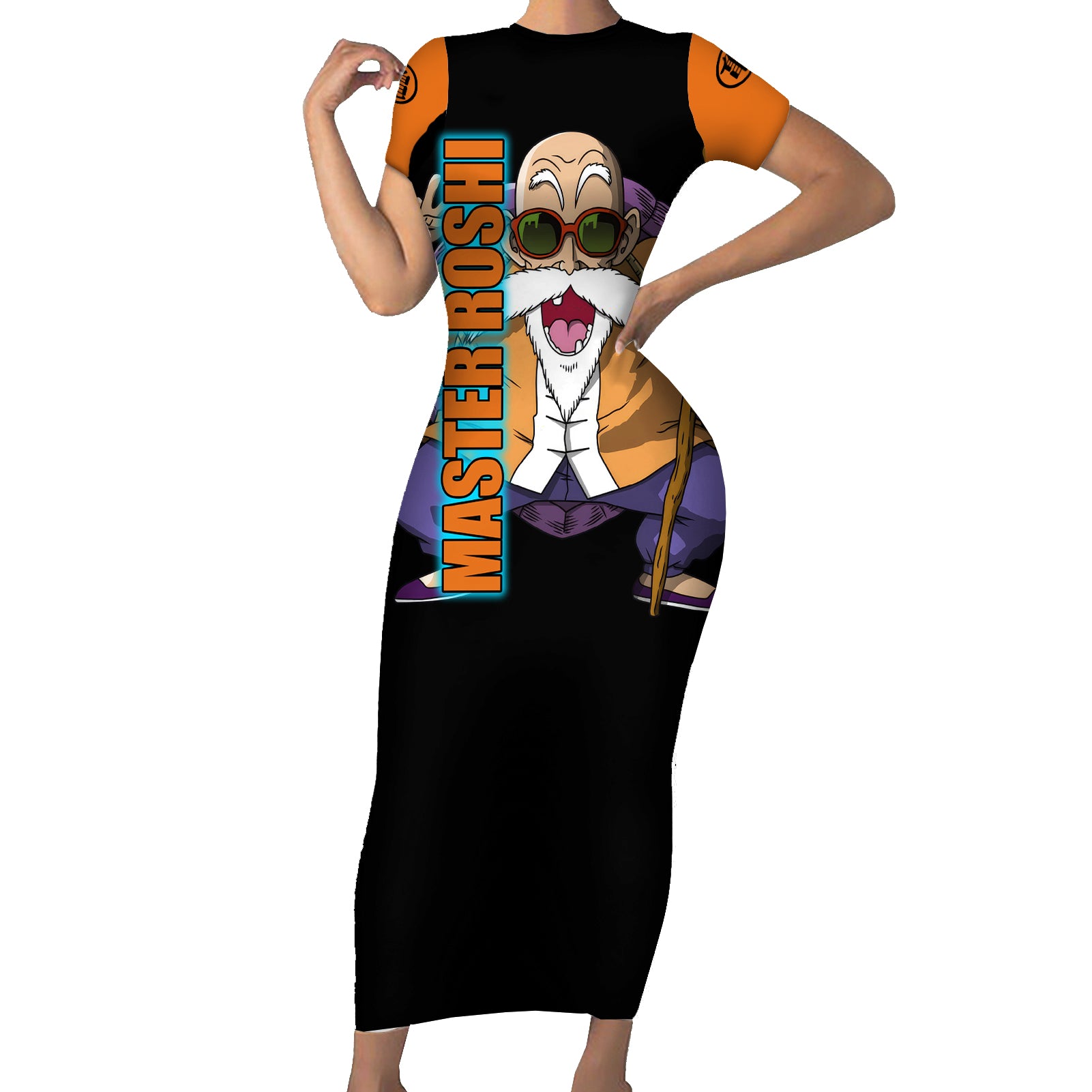 Master Roshi - Dragon Ball Short Sleeve Bodycon Dress