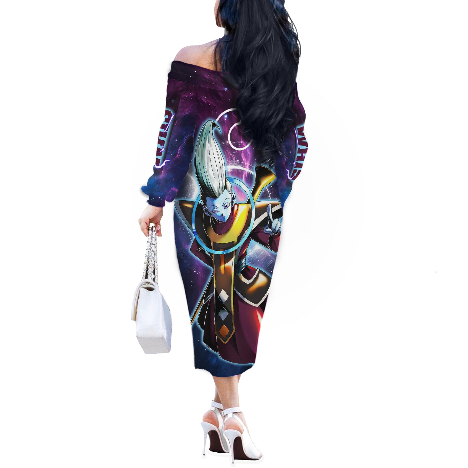Whis - Dragon Ball Off The Shoulder Long Sleeve Dress