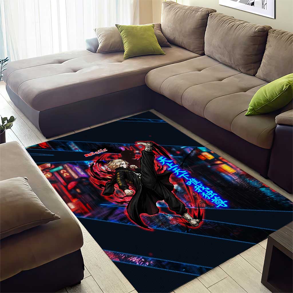 Sano Manjiro Mikey Area Rug Neon Tokyo Gang Aesthetic Style