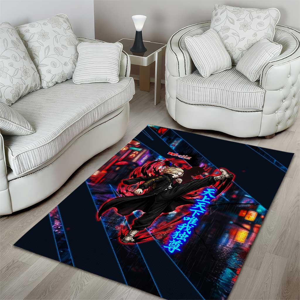 Sano Manjiro Mikey Area Rug Neon Tokyo Gang Aesthetic Style