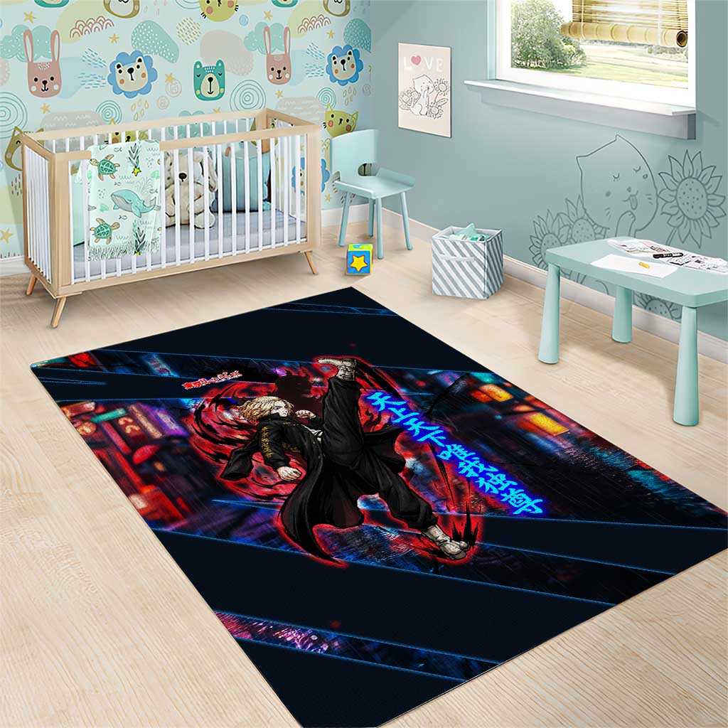 Sano Manjiro Mikey Area Rug Neon Tokyo Gang Aesthetic Style