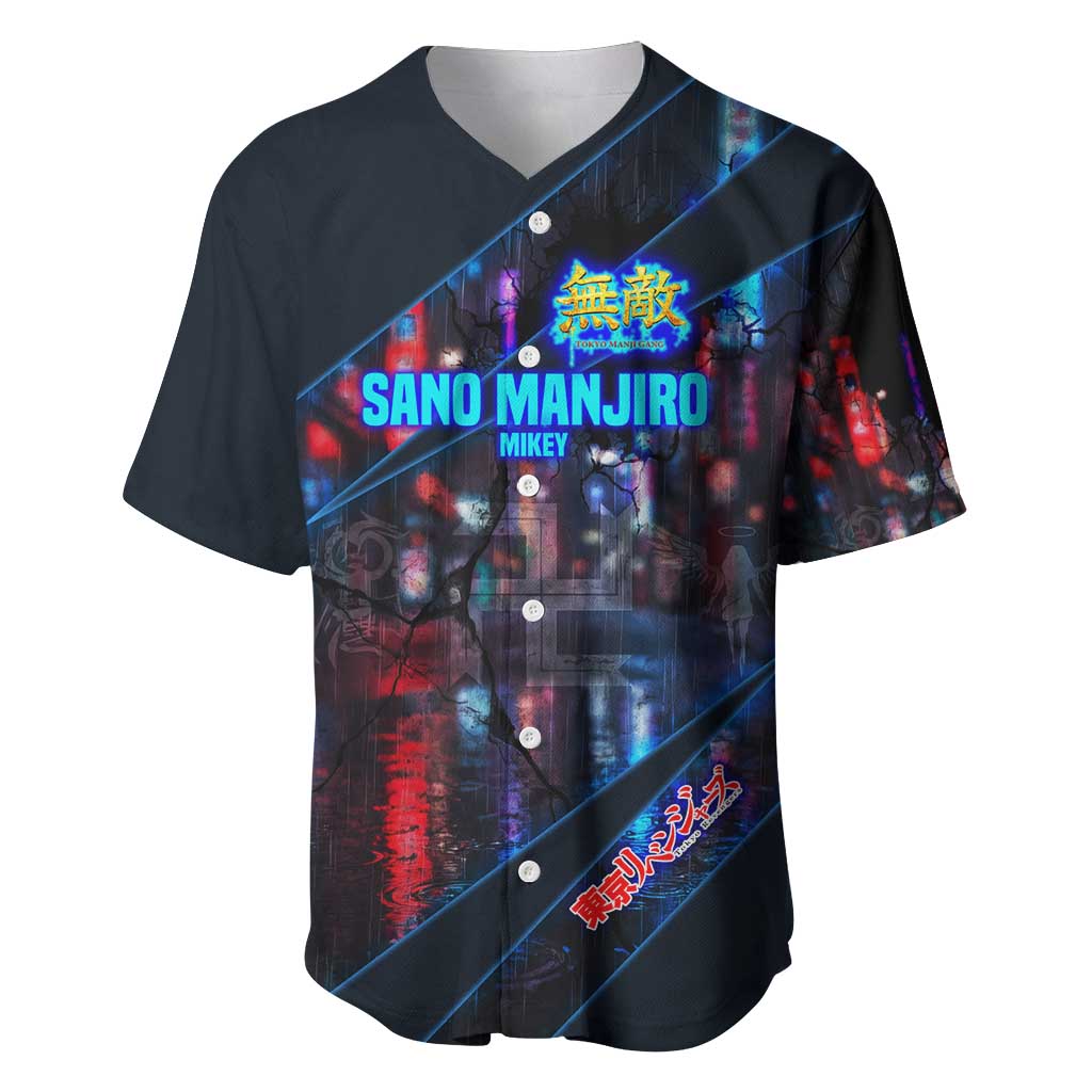 Sano Manjiro Mikey Baseball Jersey Neon Tokyo Gang Aesthetic Style