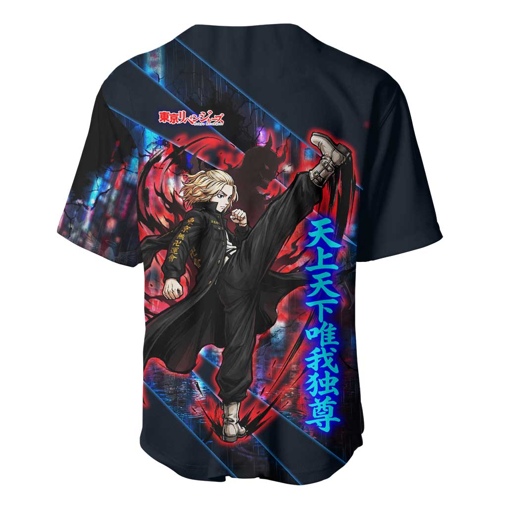Sano Manjiro Mikey Baseball Jersey Neon Tokyo Gang Aesthetic Style