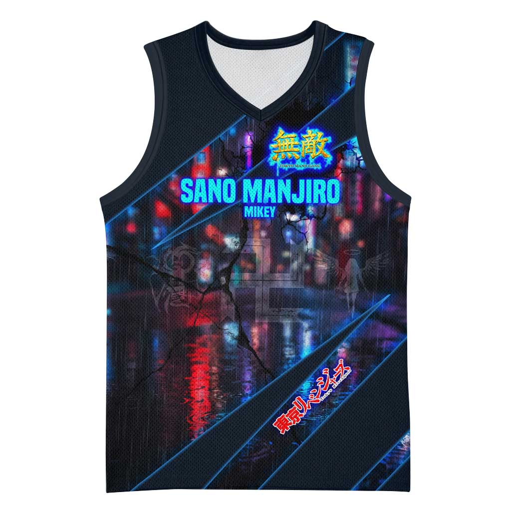 Sano Manjiro Mikey Basketball Jersey Neon Tokyo Gang Aesthetic Style