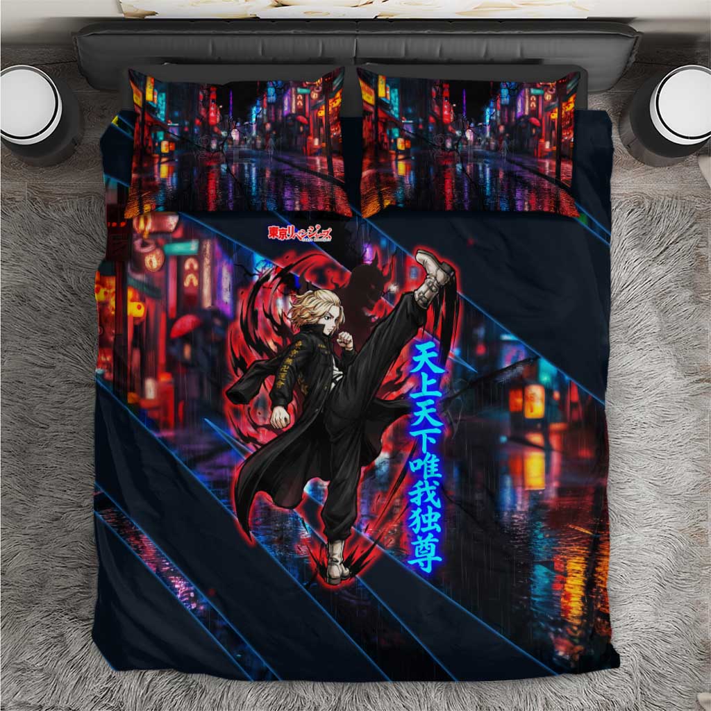 Sano Manjiro Mikey Bedding Set Neon Tokyo Gang Aesthetic Style