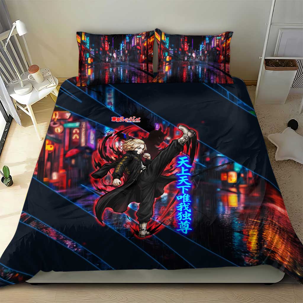 Sano Manjiro Mikey Bedding Set Neon Tokyo Gang Aesthetic Style