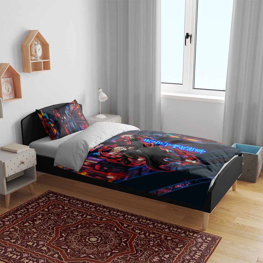 Sano Manjiro Mikey Bedding Set Neon Tokyo Gang Aesthetic Style