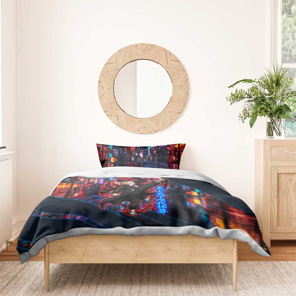 Sano Manjiro Mikey Bedding Set Neon Tokyo Gang Aesthetic Style