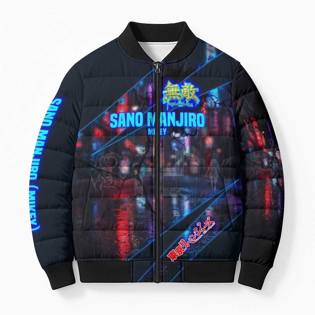 Sano Manjiro Mikey Bomber Puffer Jacket Neon Tokyo Gang Aesthetic Style