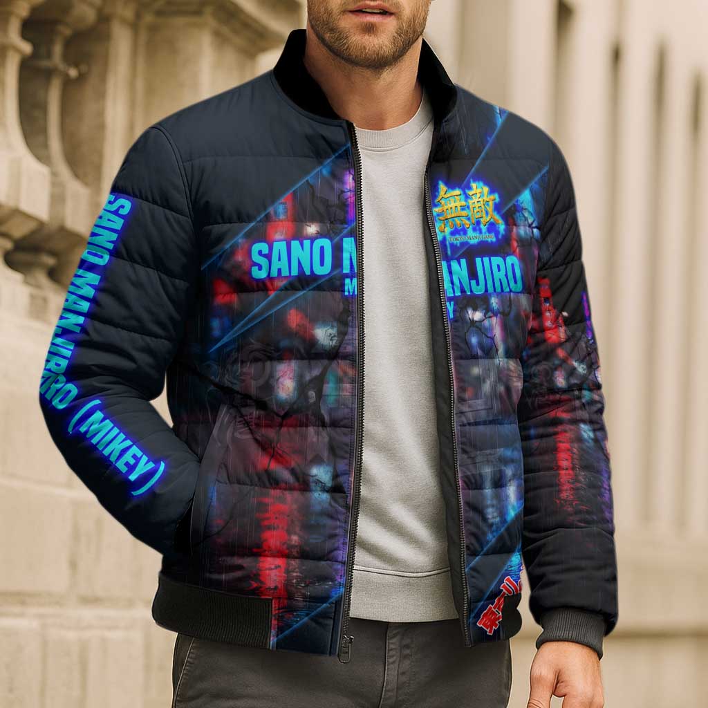 Sano Manjiro Mikey Bomber Puffer Jacket Neon Tokyo Gang Aesthetic Style