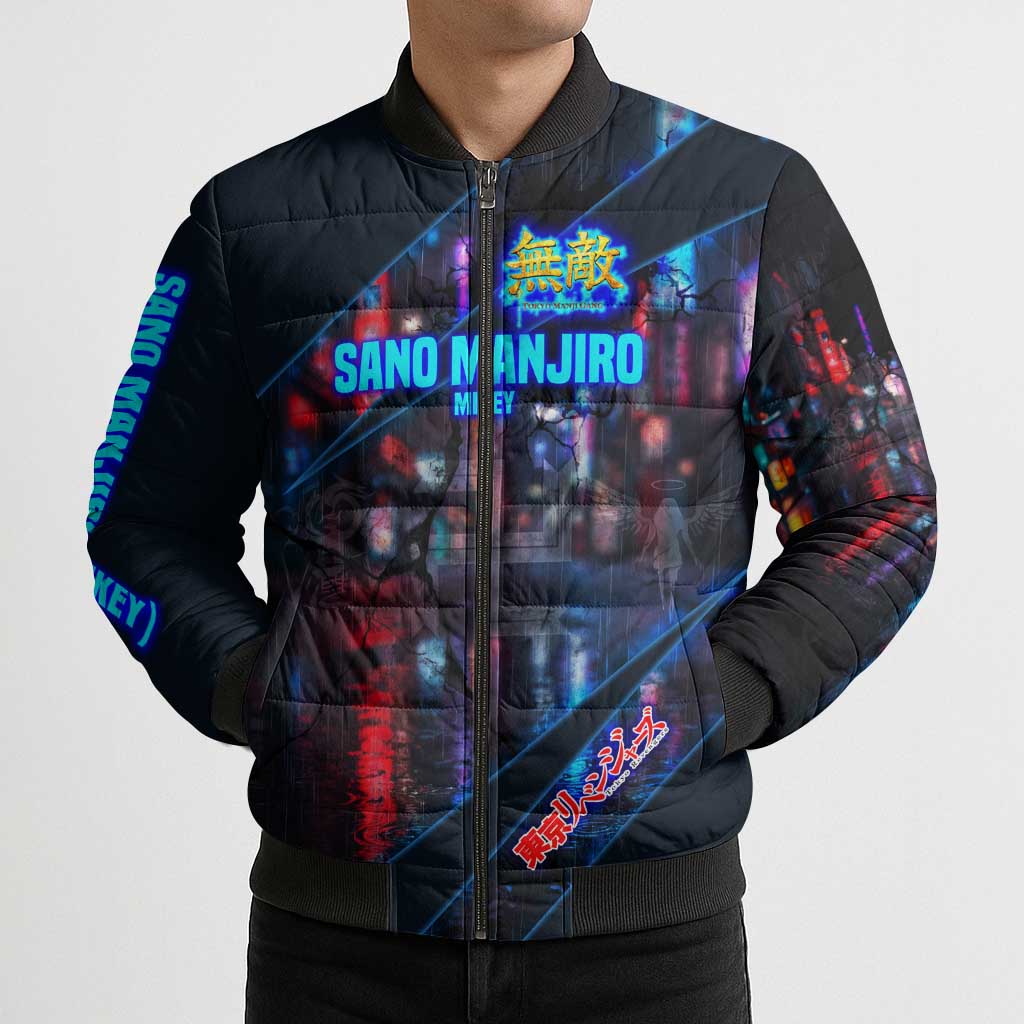 Sano Manjiro Mikey Bomber Puffer Jacket Neon Tokyo Gang Aesthetic Style