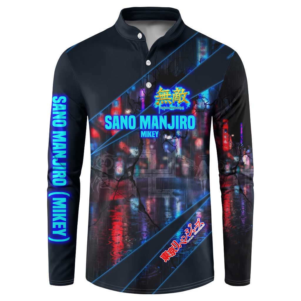 Sano Manjiro Mikey Button Sweatshirt Neon Tokyo Gang Aesthetic Style