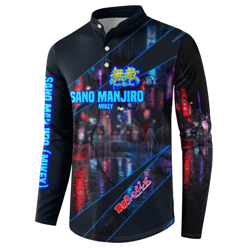 Sano Manjiro Mikey Button Sweatshirt Neon Tokyo Gang Aesthetic Style