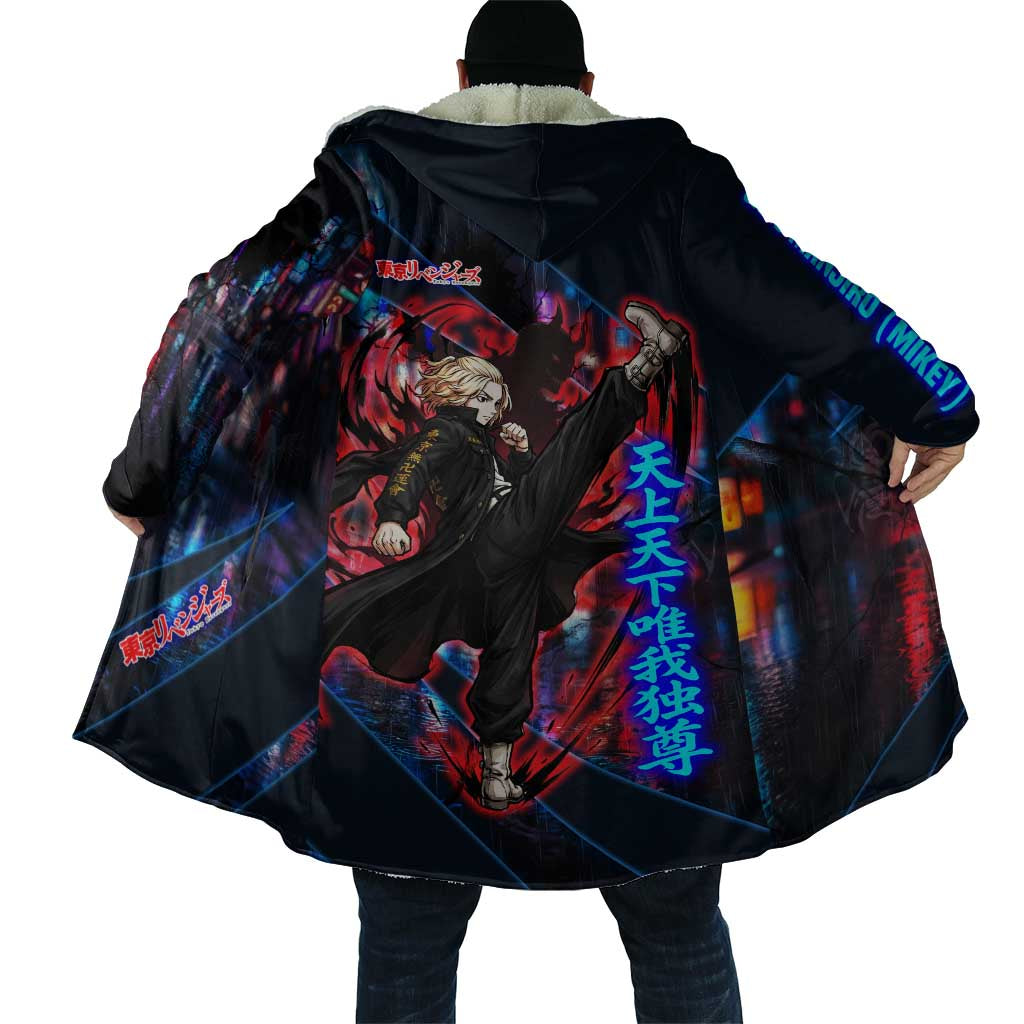 Sano Manjiro Mikey Cloak Neon Tokyo Gang Aesthetic Style