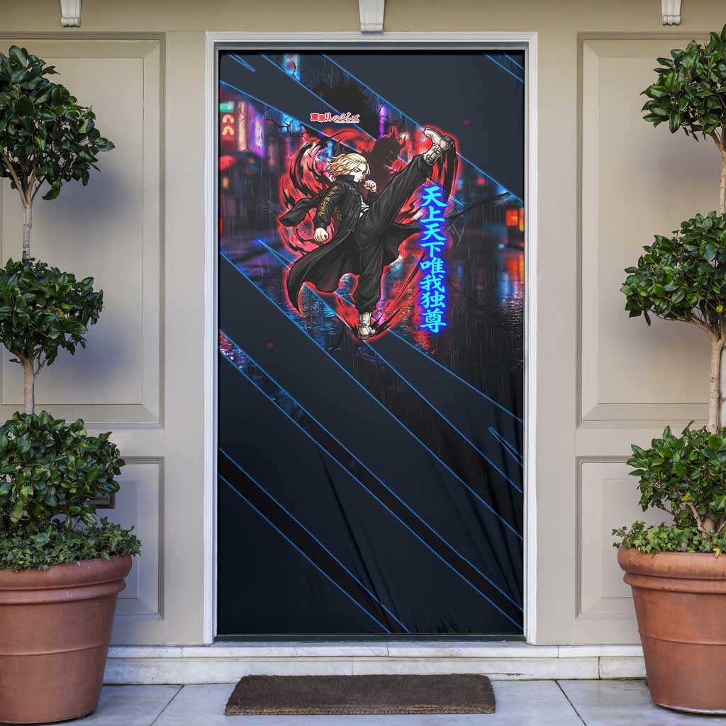 Sano Manjiro Mikey Door Cover Neon Tokyo Gang Aesthetic Style