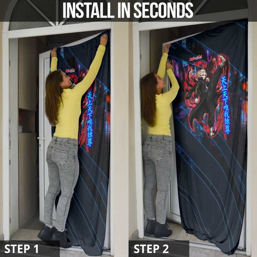 Sano Manjiro Mikey Door Cover Neon Tokyo Gang Aesthetic Style