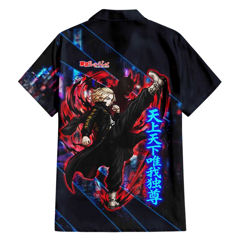 Sano Manjiro Mikey Hawaiian Shirt Neon Tokyo Gang Aesthetic Style