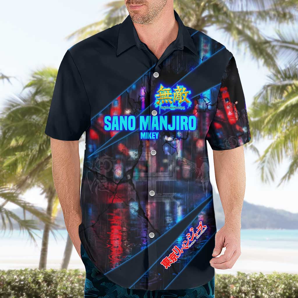 Sano Manjiro Mikey Hawaiian Shirt Neon Tokyo Gang Aesthetic Style