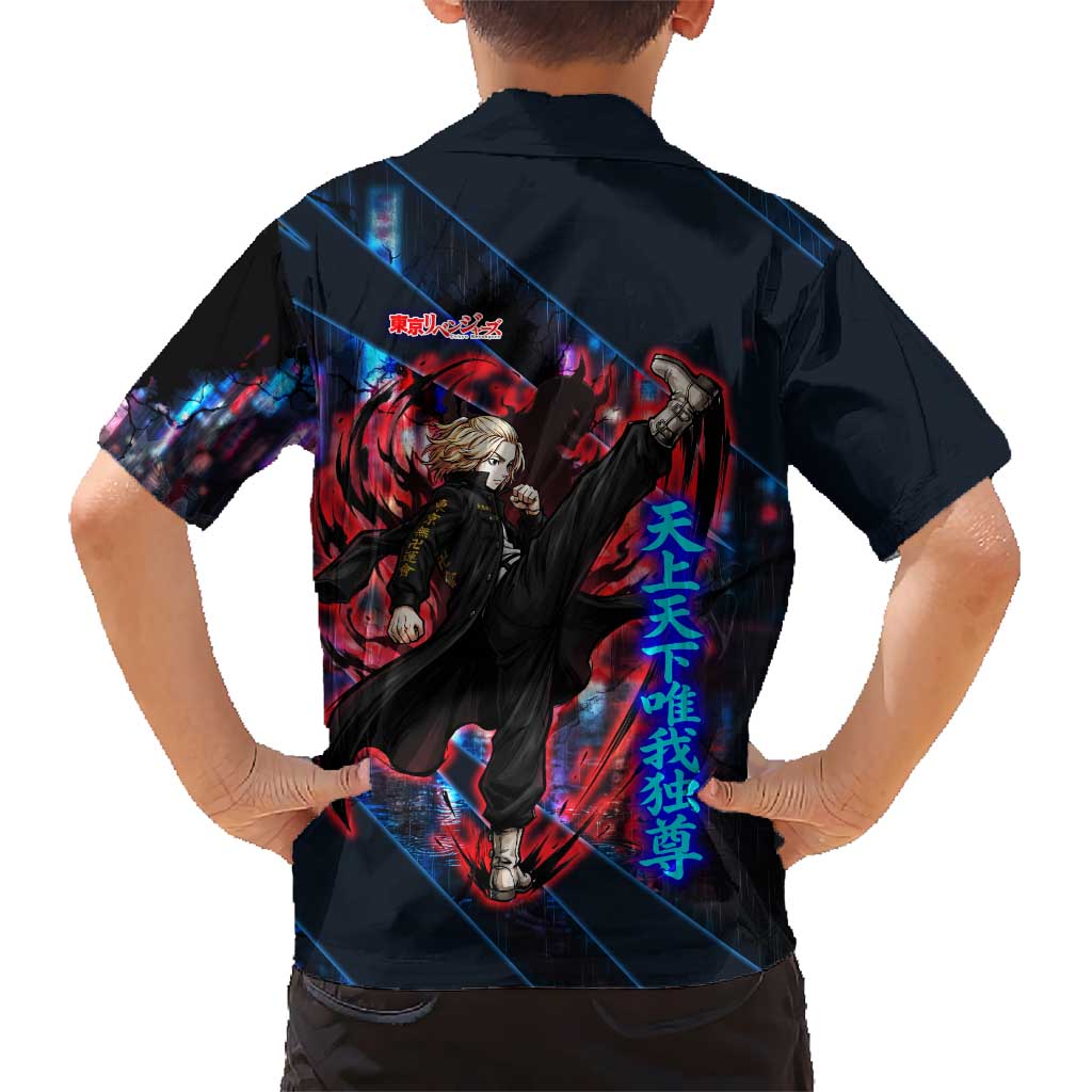 Sano Manjiro Mikey Hawaiian Shirt Neon Tokyo Gang Aesthetic Style