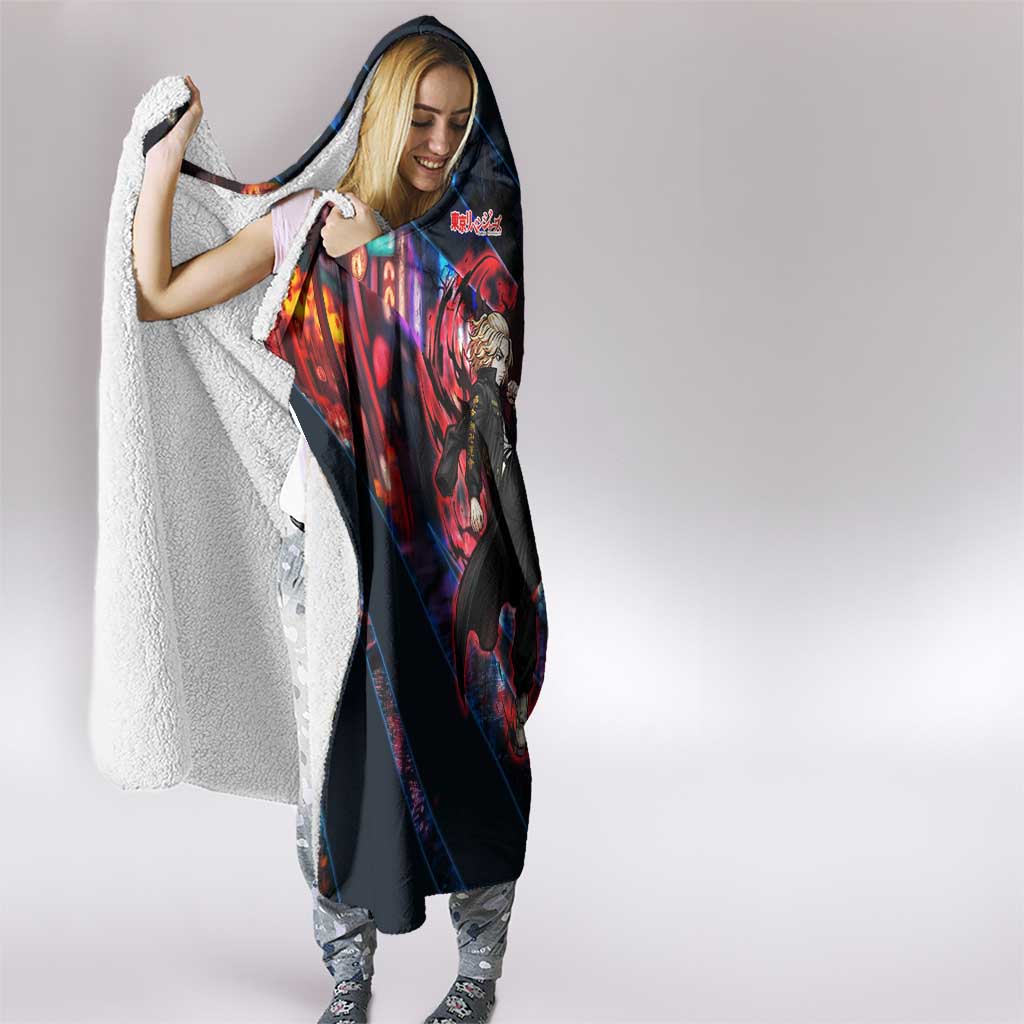 Sano Manjiro Mikey Hooded Blanket Neon Tokyo Gang Aesthetic Style