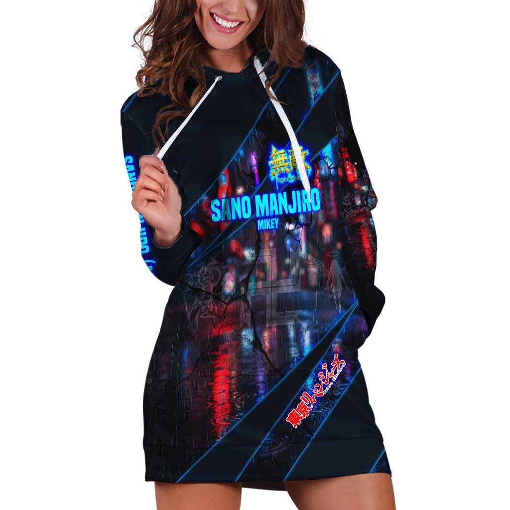 Sano Manjiro Mikey Hoodie Dress Neon Tokyo Gang Aesthetic Style