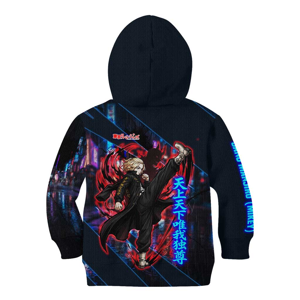 Sano Manjiro Mikey Kid Hoodie Neon Tokyo Gang Aesthetic Style