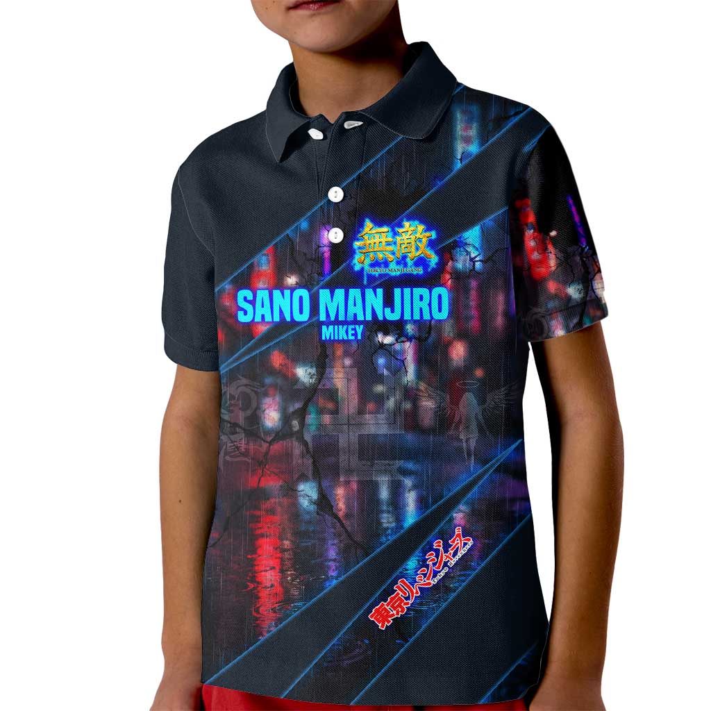 Sano Manjiro Mikey Kid Polo Shirt Neon Tokyo Gang Aesthetic Style