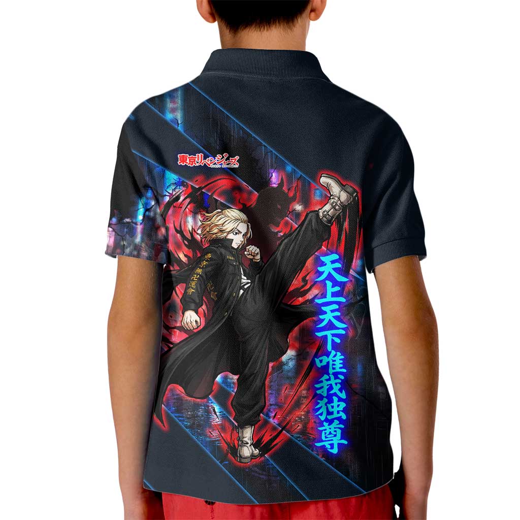 Sano Manjiro Mikey Kid Polo Shirt Neon Tokyo Gang Aesthetic Style