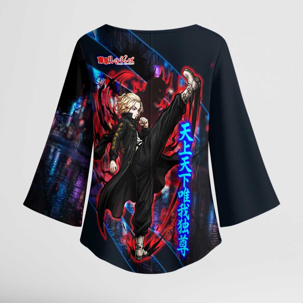 Sano Manjiro Mikey Kimono Sleeve Blouse Neon Tokyo Gang Aesthetic Style