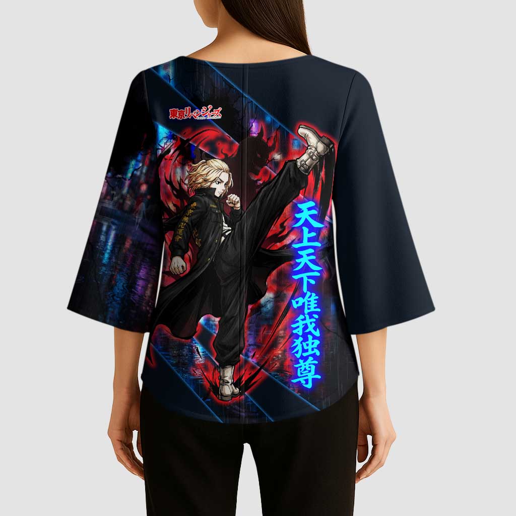 Sano Manjiro Mikey Kimono Sleeve Blouse Neon Tokyo Gang Aesthetic Style